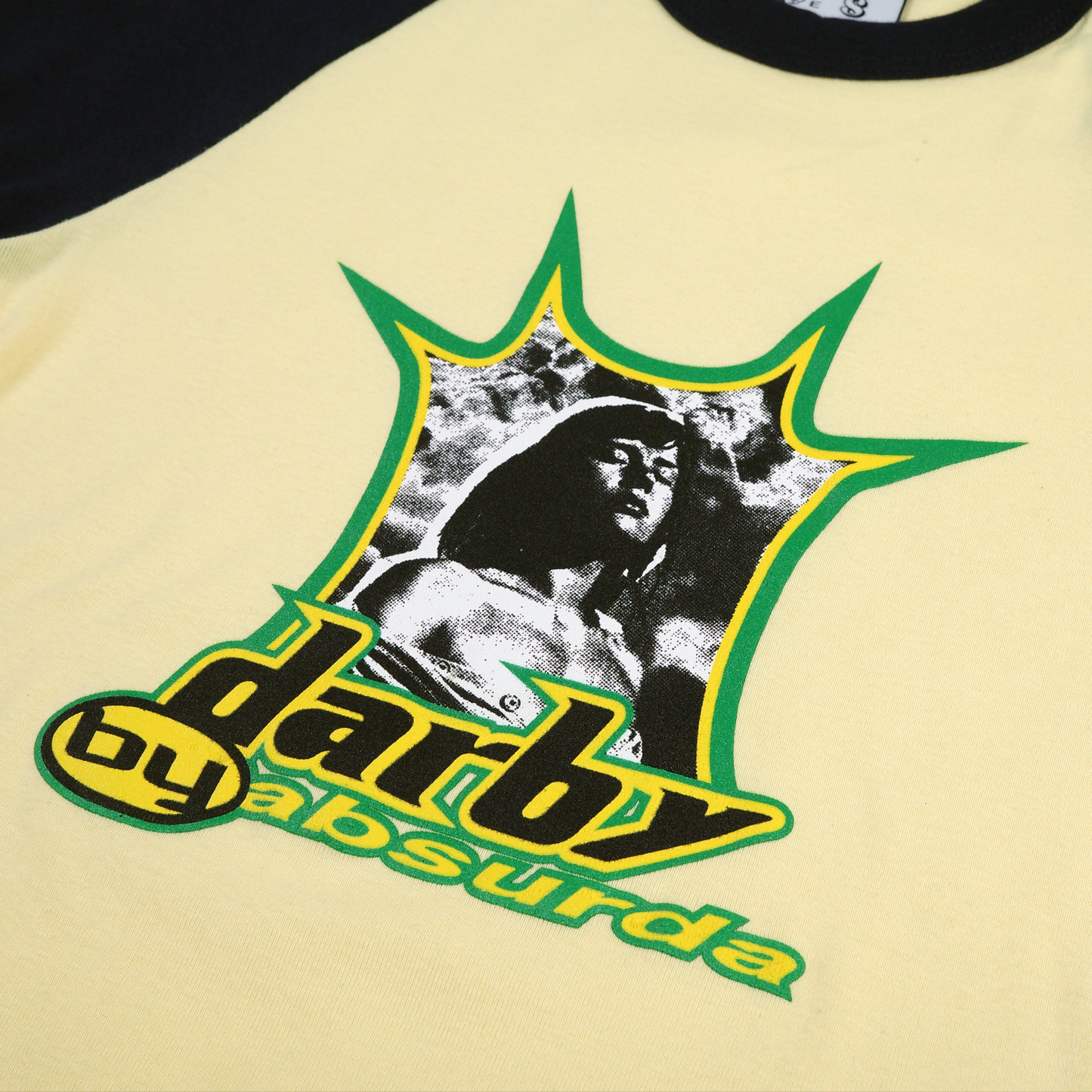 darby by absurda | Monika Raglan Baby Tee (Banana / Navy)