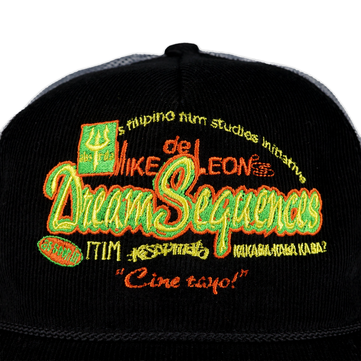 Mike De Leon's Dream Sequences Corduroy Trucker Hat (Black / Grey)